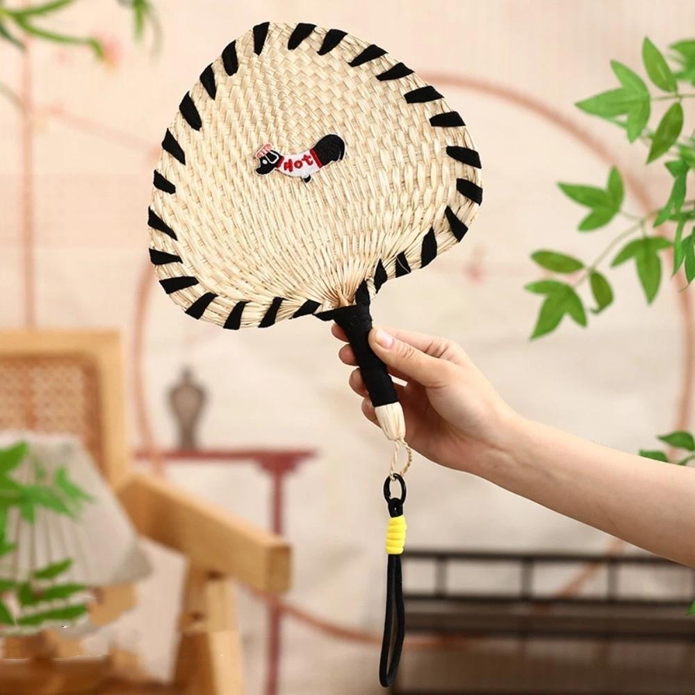 

Cartoon Hand-Cranked Fan Animal Pattern Handheld Fan Portable Decorative Fan Home Decoration чёрный