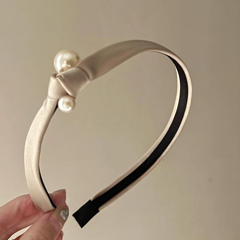 Women's Full Pearl Headband Sweet Elegant Hairband Padded Comfortable Hair Hoop for Date Night Party Hair Accessories