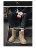 Men's High-Top Outdoor Work Boots – Autumn Mountaineering and Motorcycle Shoes, Trendy Labor Protection Footwear