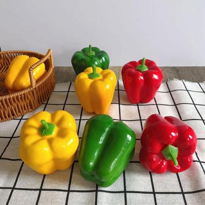 Simulated Colorful Pepper Model Replica Realistic Vegetable Display Pepper Decor Accessorie Arr X0I9