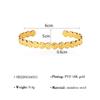 Hot Sale Vintage Fashion 18K Gold Plated Stainless Steel Flower Moon Zircon Inlayed Chain Bracelet Set Multi-layered Gift