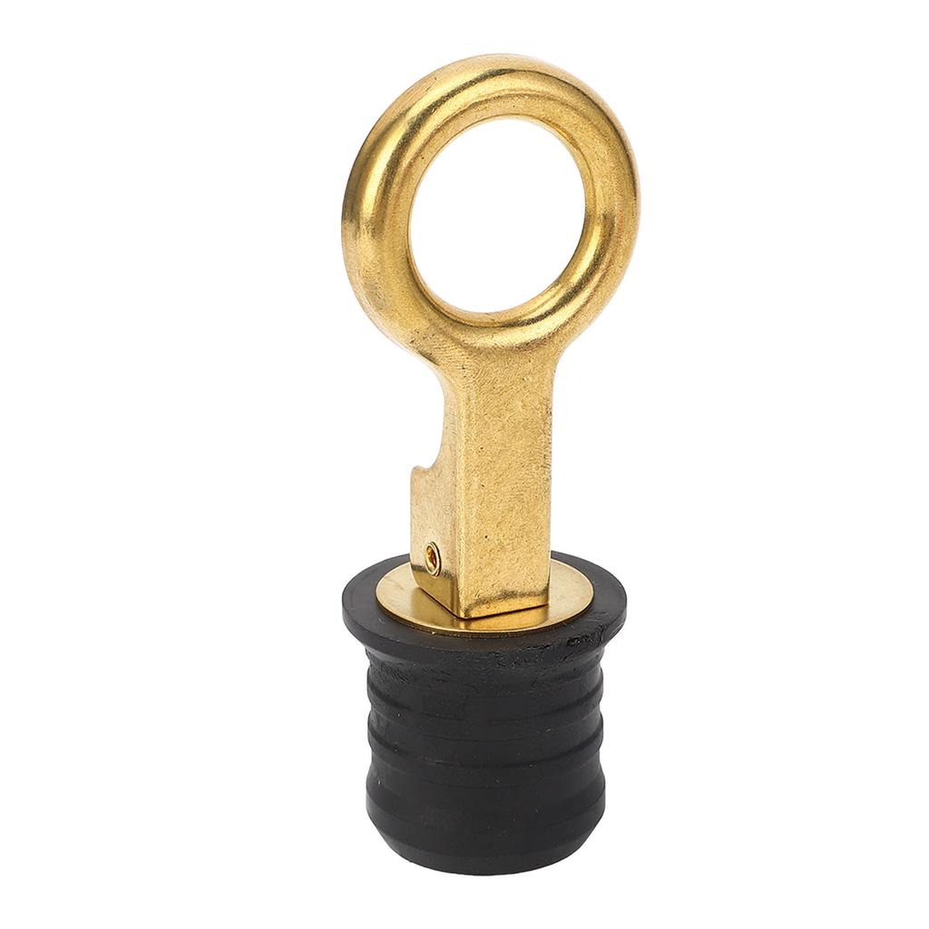 2Pcs Screw Type Compression Drain Plug Excellent Sealing Oxidation Resistant Rubber Brass Boat Drain Plug for Marine Yacht