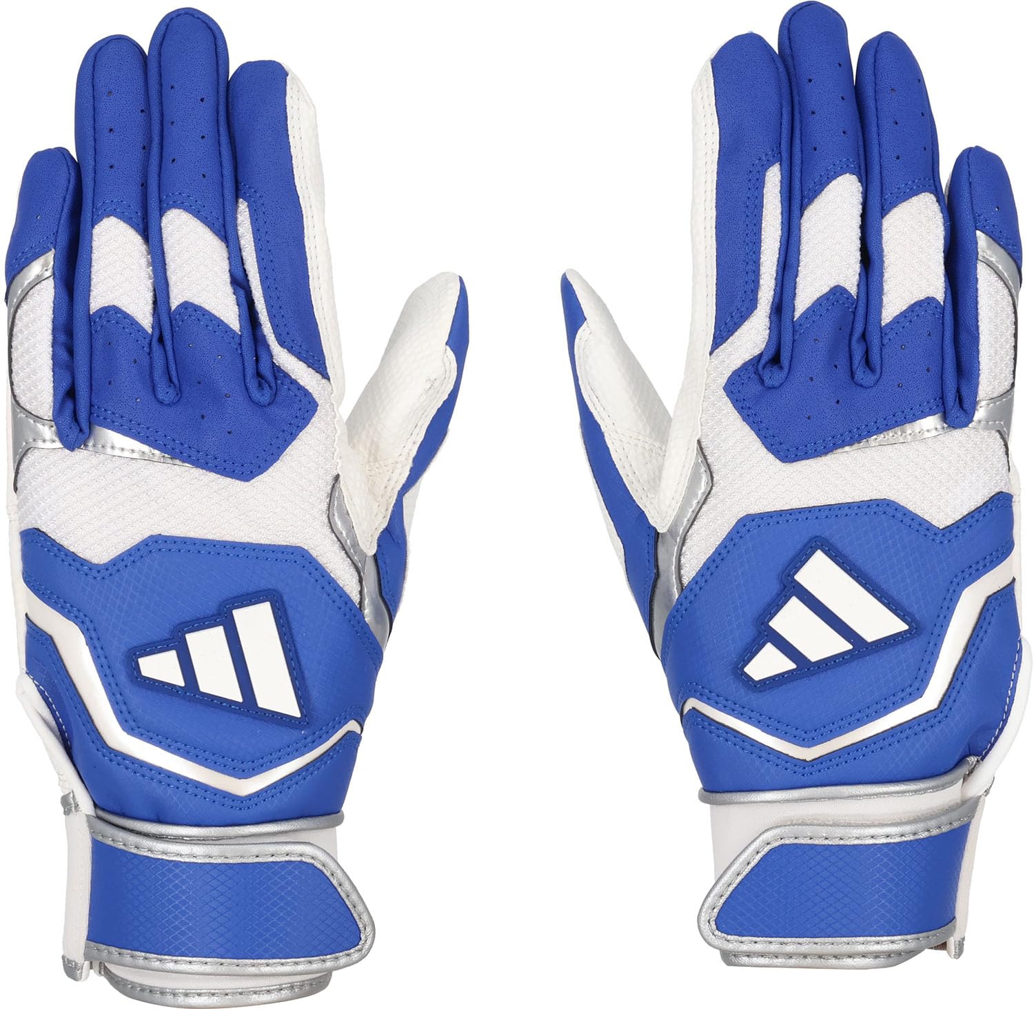 

adidas Baseball Batting 51 Blue x White LBG404 Gloves, Basic, (2311), Large,