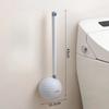 Golf Design Toilet Brush with Base Wall Hanging 360 Degree Cleaning Bathroom Cleaning Brush Double-Sided Brush Flexible Rubber