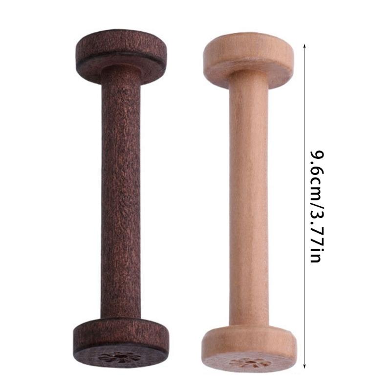 10Pcs Wood Thread Spools Thread Bobbins Embroidery Thread Organiser Spool Thread Winders for Sewing Thread Storage