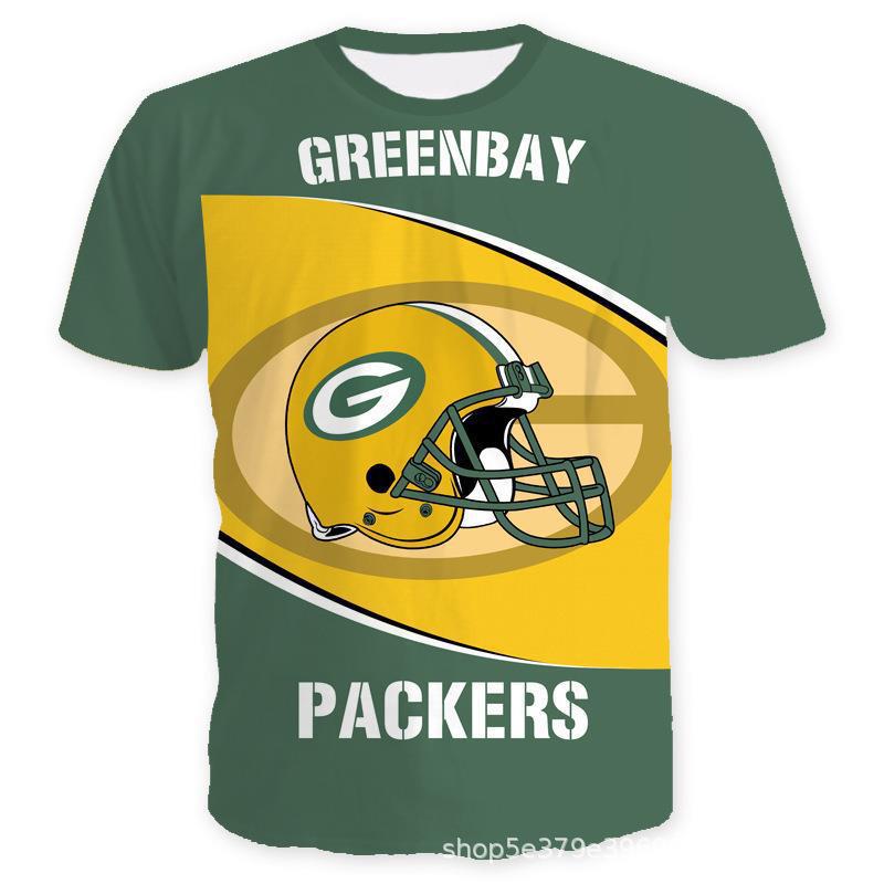 American Football Short Sleeved Men's 3D Digital Printed Sports NFL Sports Needle Eye T-shirt