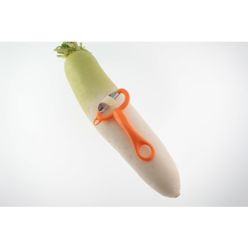 Suncraft Peeler, Made In Japan, Lightweight and Easy To Use, Peels Vegetables Easily, Orange, FC-108