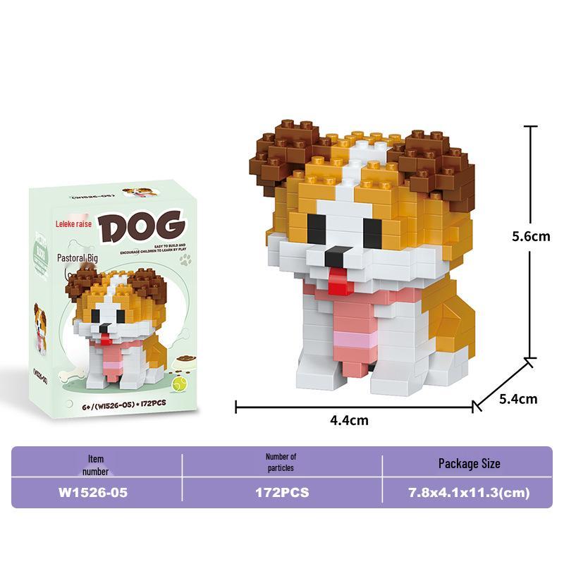 Lele Brothers Micro-Particle Building Blocks Orange Cat Model - Compatible with Lego Educational Toy for Kids