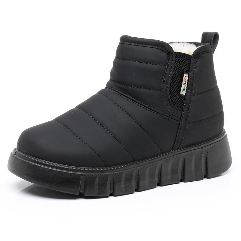 Snow boots women's autumn and winter velvet women's shoes cotton shoes women's one-pedal platform mother shoes fashionable heightening shoes