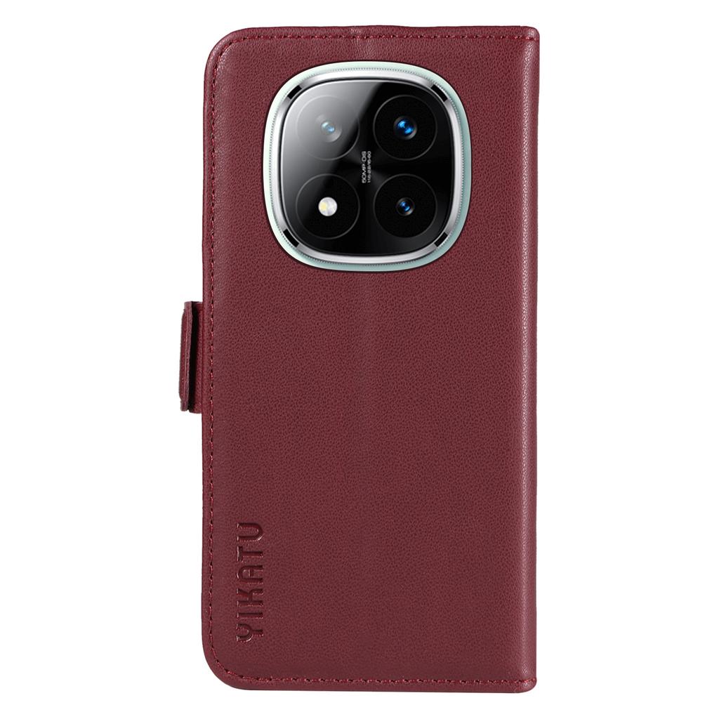 YIKATU YK-003 For Xiaomi Redmi Note 14 Pro+ 5G/Note 14 Pro 5G/Poco X7 5G Case Wallet Stand Leather Phone Cover Side Buckle