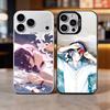 R-Reze C-Chainsaw Man Colorful Silver Back Phone Case For IPhone 17 16 15 14 13 12 11 Plus Pro Max Plus