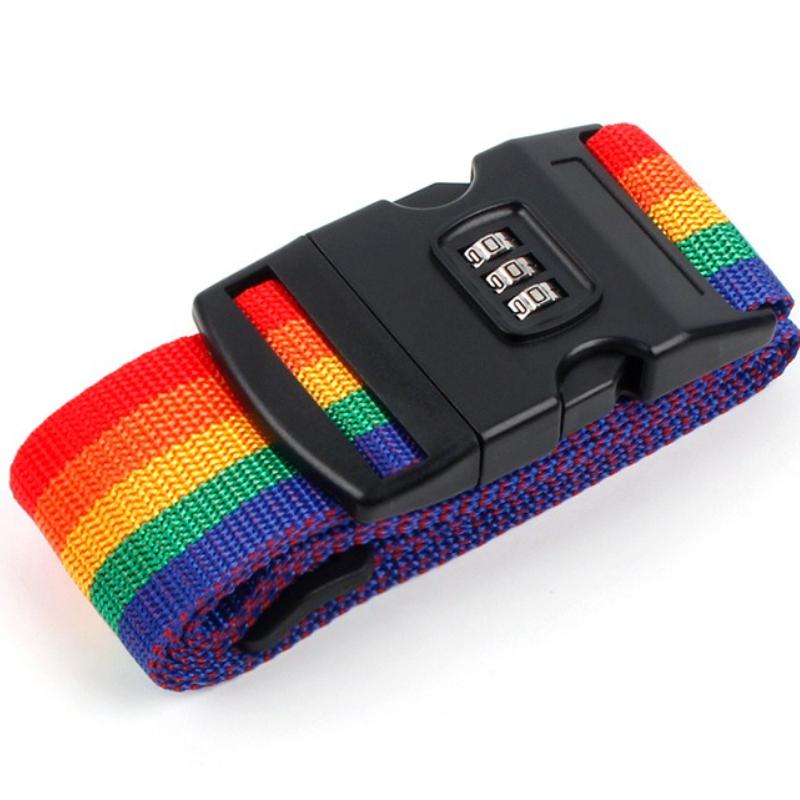 Rainbow Baggage Packing Belt Luggage Buckle Strap Cross Belt Packing Adjustable Travel Accessories Suitcase Buckle Strap