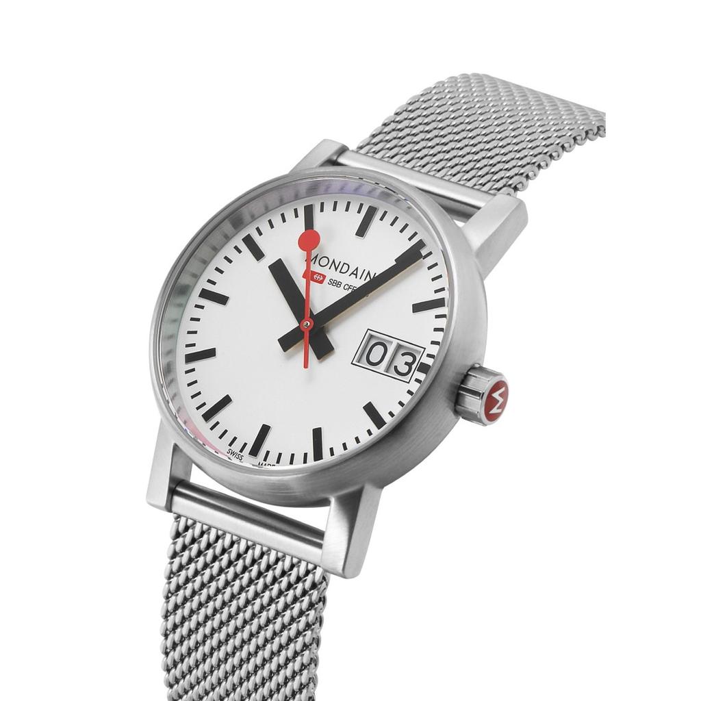 Mondaine MSE.30210.SM Eisenbahn Evo2 Datum Damen Metalluhr