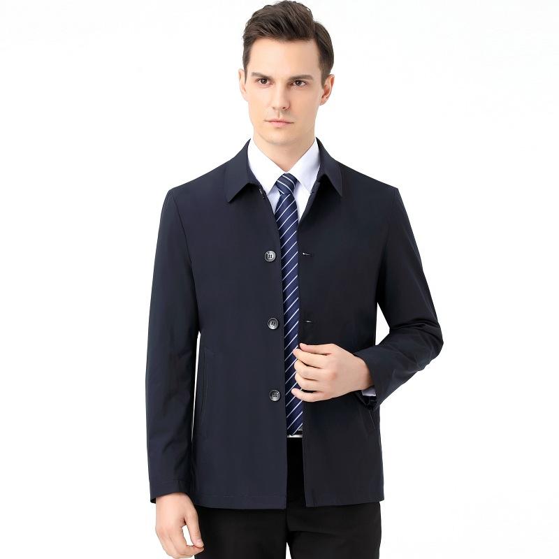 

Весенне-осенние куртки из тутового шелка для мужчин среднего и пожилого возраста, тонкие свободные повседневные топы, куртки для пап 195