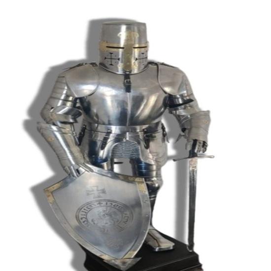 182.88 Cm Medieval Knight Armour Suit, With Complete Stand Home Décor Polish Finish, Best Gift for Him