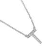 TIFFANY&Co. Letter Initial T Necklace Pt950Platinum/diamond 3g Women Used