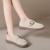 Fashion 2025 Vintage Shoes Women's Spring Autumn New Style Flat Soft Bottom Plus Size Buckle Single Shoes Casual Comfortable Footwear