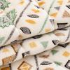 Modern Geometric Pattern Thickened Autumn Winter Snowflake Velour Sofa Cushion Plush Anti-Slip Seat Cover