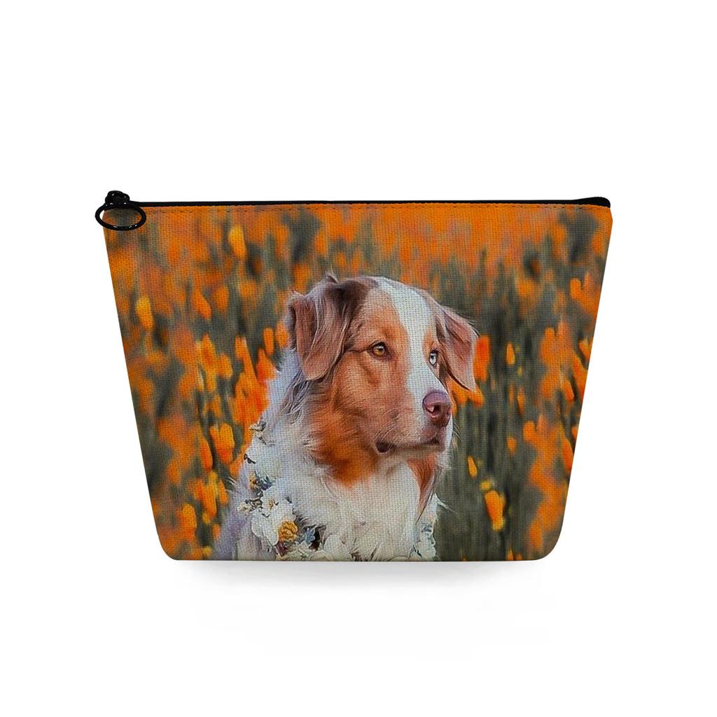 Women Dog Print Cosmetic Bag Toiletries Organize Travel Storage Case 6783