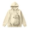 Women's Winter Warm Fleece Maternity Coat Full Zip Baby Wearing Jacket Pregnancy Clothing