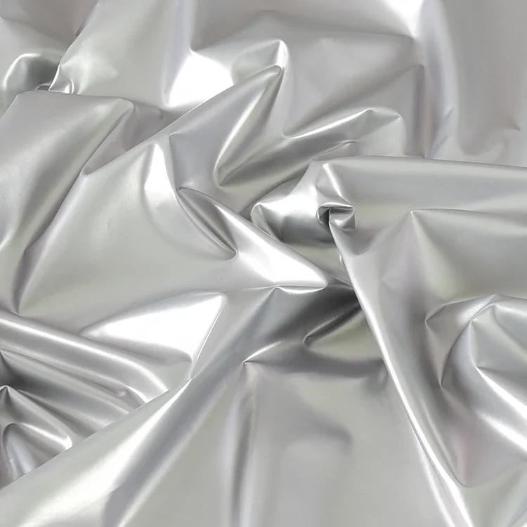 100x150cm Pu Leather Chameleon Waterproof Down Coat Fabric Glossy Symphony Gradient for Leather Jacket Fabric Materials