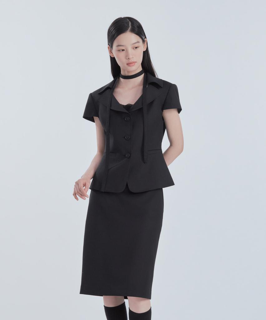 Mausolleum Mac Suit Midi Skirt - Black