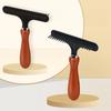 Portable Wood Me1 Pcs Portable Wood Carpet Groomer Rake Metal Handheld Carpet Rake Pet Grooming Comb Home Accessories