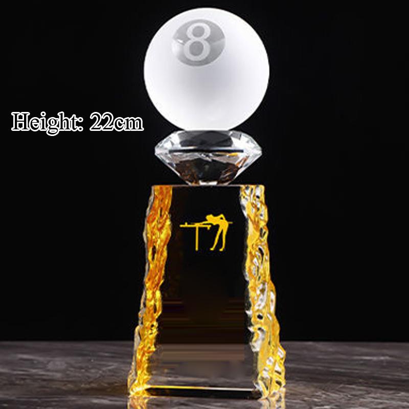 Custom black eight billiards resin metal