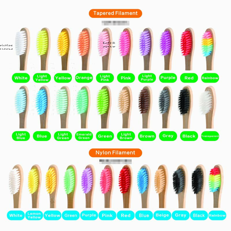 Ready Stock Fast Shipping Custom Kids Soft Natural BPA Free Biodegradable Kraft Box Bamboo Toothbrush