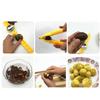 Gadget de bucătărie creativ, din oțel inoxidabil, 2-în-1, cu tăiere rapidă pentru castane, pentru spargerea nucilor, cu decorticare, deschizător de conserve