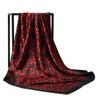 Luxury Brand Foulard Neckerchief Shawl Wraps Print Silk Satin Scarf Square Women Muslim Hijab Elegant Headband Bandana