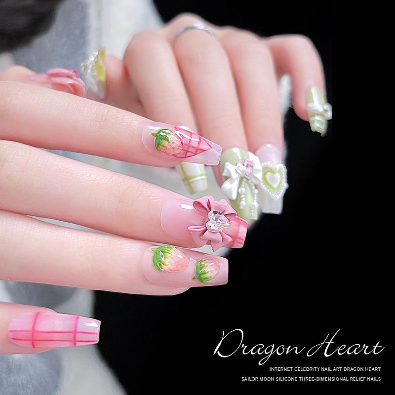 3D Silicone Embossed Nail Art Molds - Dragon, Heart, Bow, Anime Girl Carving Tools