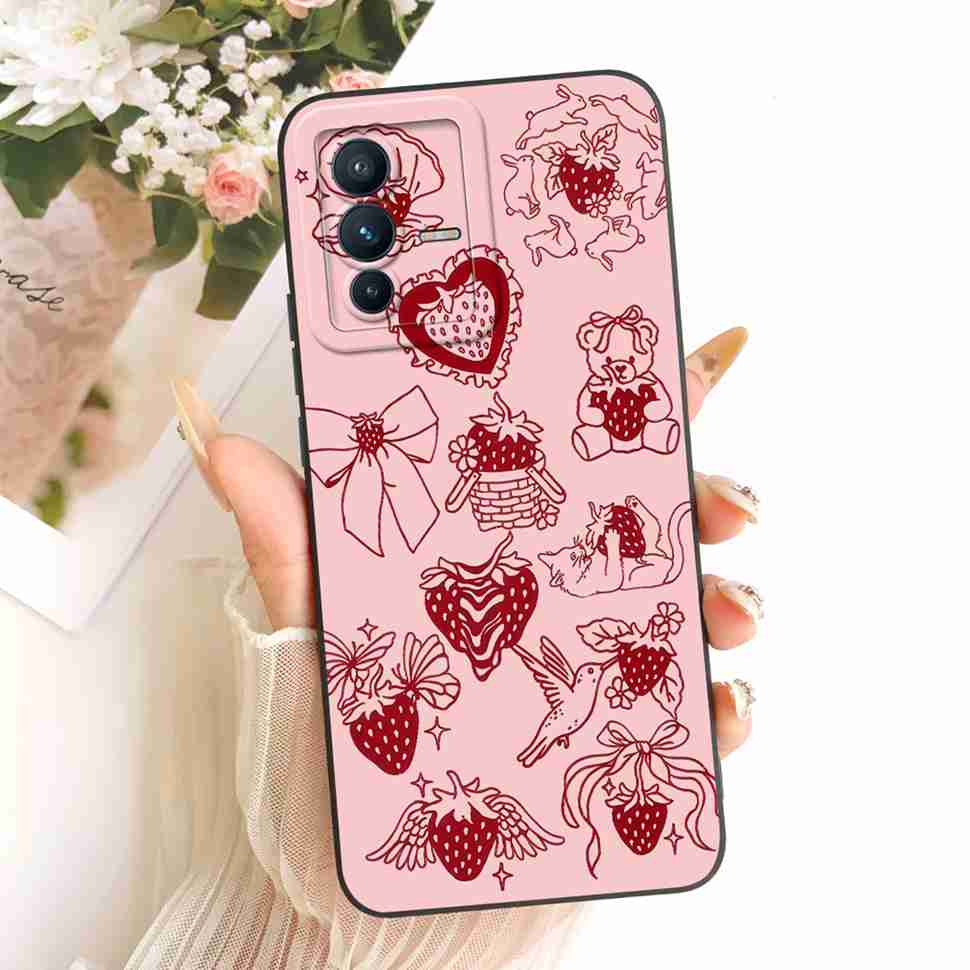 Cartoon Painted For vivo S12 Pro 5G V2163A Case Butterfly Cat Silicone Back Cover For Vivo S12 Pro s12 PRO 5G Phone Cases Bumper