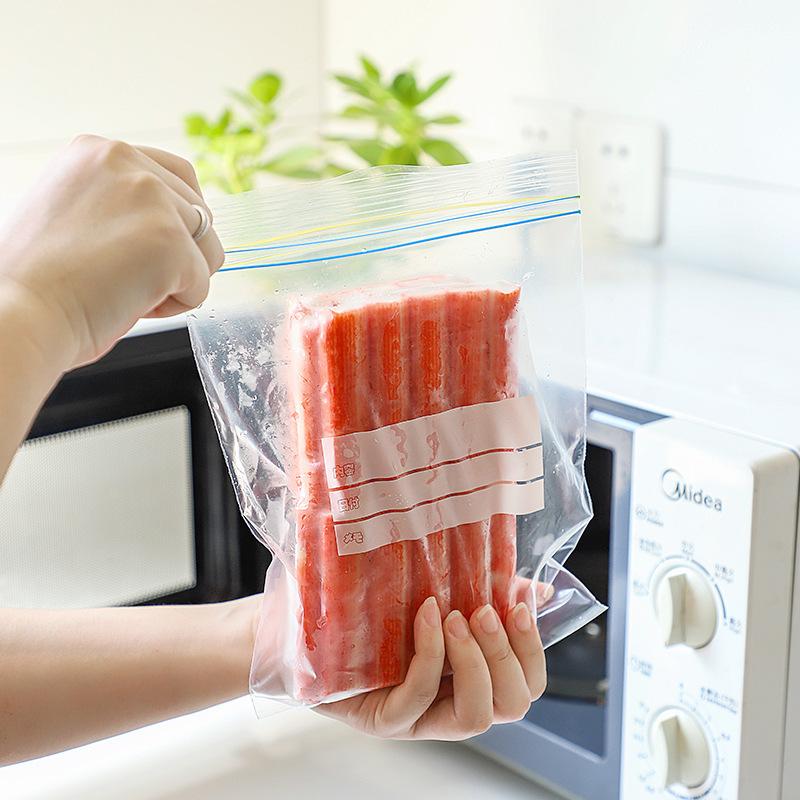 Double Ribbed Thickened Food Vegetables and Dried Fruits Frozen Food Seal Refrigerator Plastic Bag