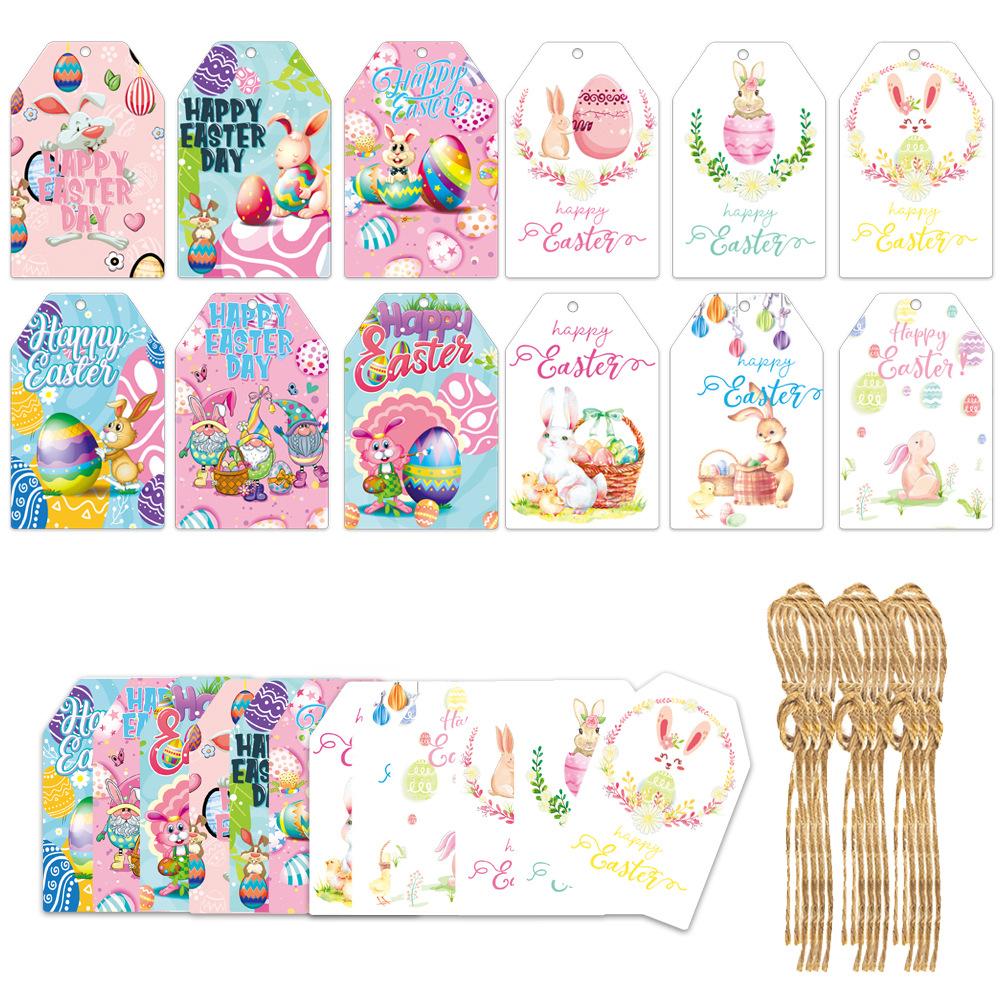 New Style, Easter Theme, Cute Bunny, Gift Box, Paper Tags, Party Decoration Pendant, Holiday Supplies