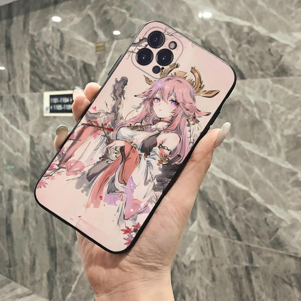 Genshin Impact Yae Miko Phone Case For IPhone 15 14 11 12 13 Mini Pro XS Max Cover 6 7 8 Plus X XR SE 2020 Funda Shell