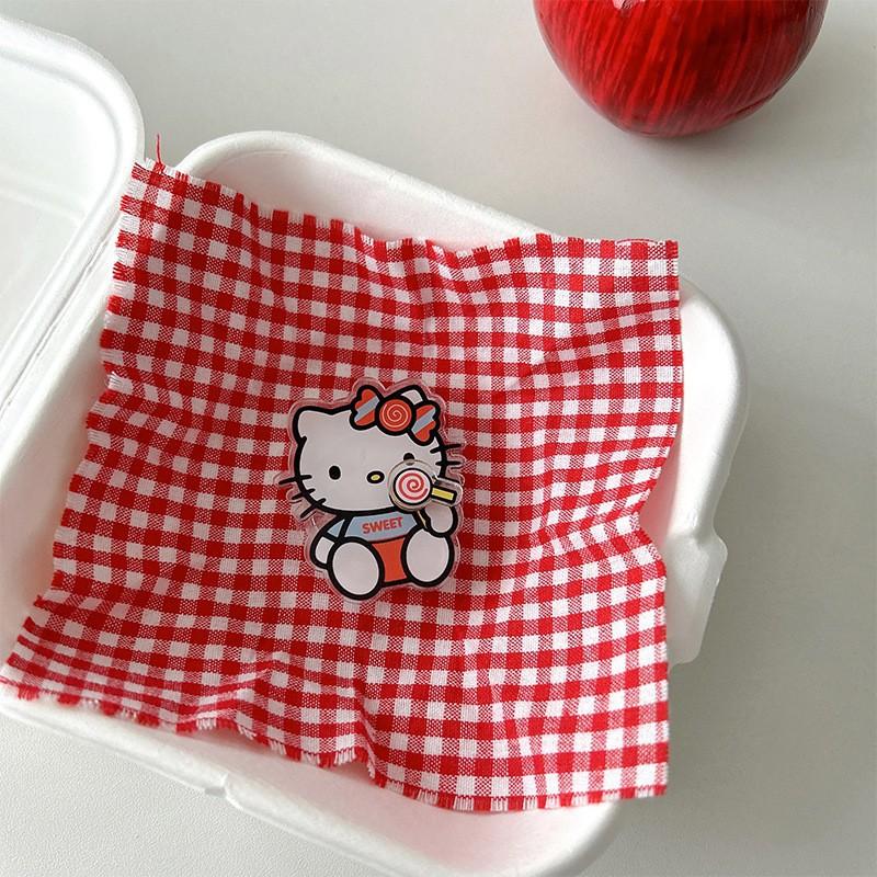 Simple Cute Playful Acrylic Leisurely KT Rotating Small Cartoon Phone Holder New Airbag Lazy Back Sticker