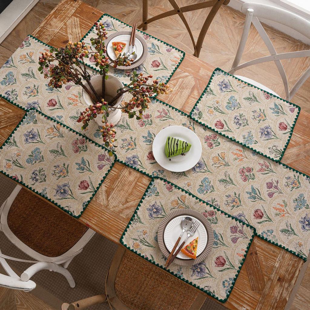 Dining Table Cotton  Linen Table Runner with Tassels
