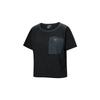 Clarkia Mountaineering Climbing Series Logo Pocket Print Breathable Quick-Dry Loose Short Sleeve T-Shirt Women Tops Black Grey X000009741