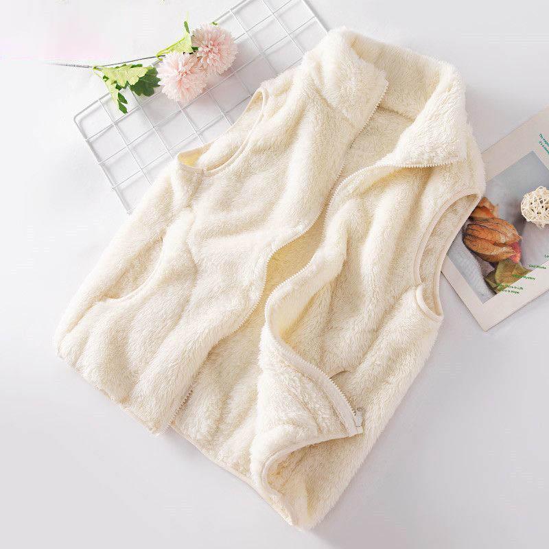 Fleece Vest Tank Tops Women Autumn Winter Zipper Sweatshirt Sleeveless Jacket Cardigan Warm Streetwear Waistcoats