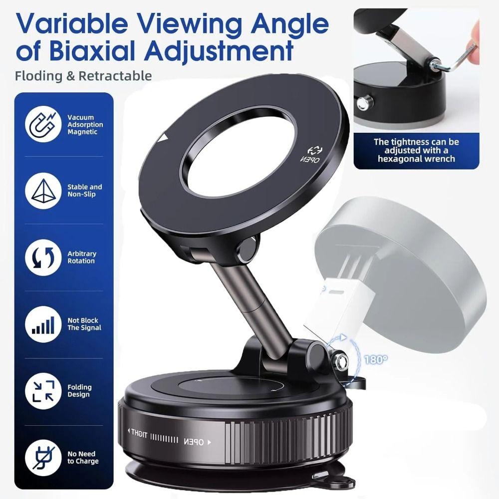 Strong Magnetic Adsorption Magnetic Phone Mount Foldable Design Dashboard Phone Holder  Car Use