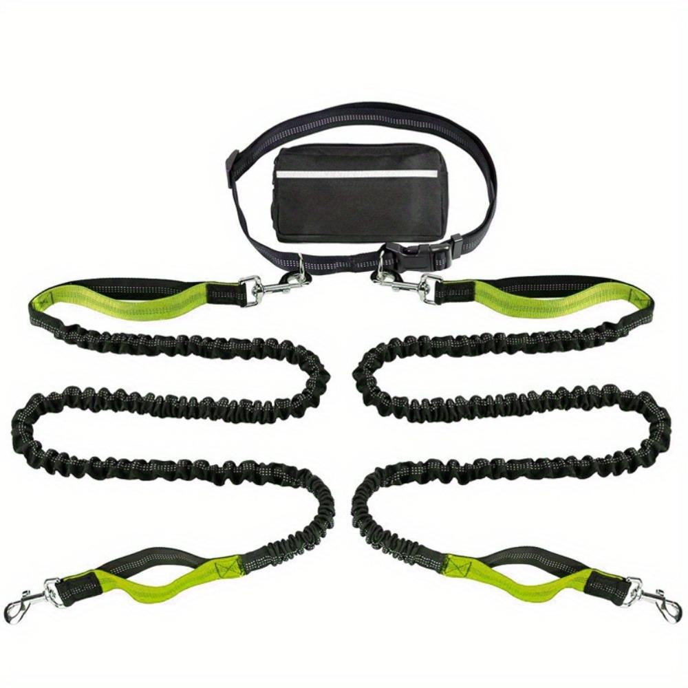 Pet Supplies Single/Double Rope Sports Waist Bag Adjustable Waistband Reflective Dog Leash Hands Free Dog Traction Rope Walking