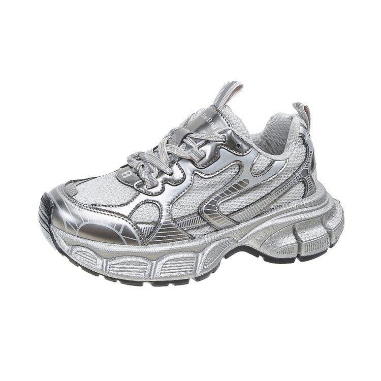 

Кроссовки Silver Pops женские летние сетчатые белые туфли с толстой подошвой и открытой подошвой для походов 38 серый