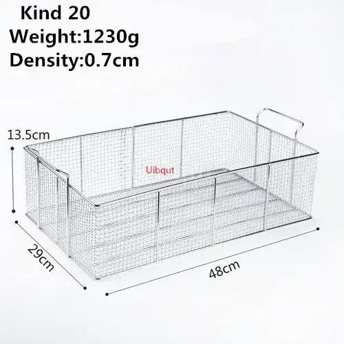 Stainless Steel Fryer Screen French Fries Frame Square Filter Net Encrypt Colander Strainers Shaped Frying Fried Mesh Basket