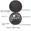 60W Power Cables Set Storage Box Travel Case Fast Charging Cable  Device Charging