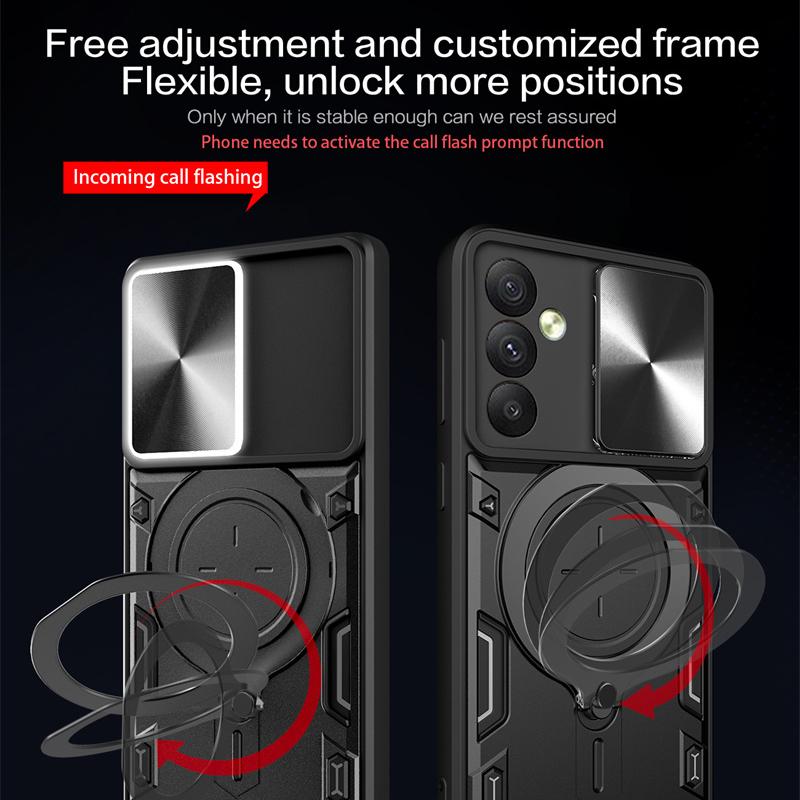 Für Samsung Galaxy A14 A24 A34 A54 5G Hülle Slide Camera Protect Armor Hüllen für Samsung A 14 24 34 54 Magnetringhalter Abdeckung