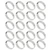 20pcs Adjustable Design Blank Ring Flat Base Stainless Steel Ring Flat Ring Base  Creative Projects
