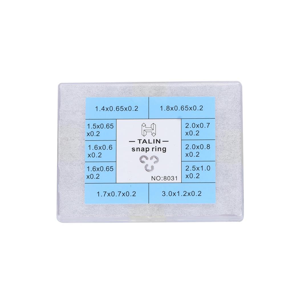 2023 150 ks Různých 10 velikostí Klipy na tlačítka chronografu Pojistný kroužek C-kroužek s plastovou krabičkou