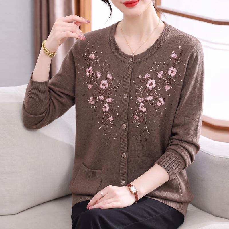 Hengyuanxiang Women's Embroidered Knit Cardigan