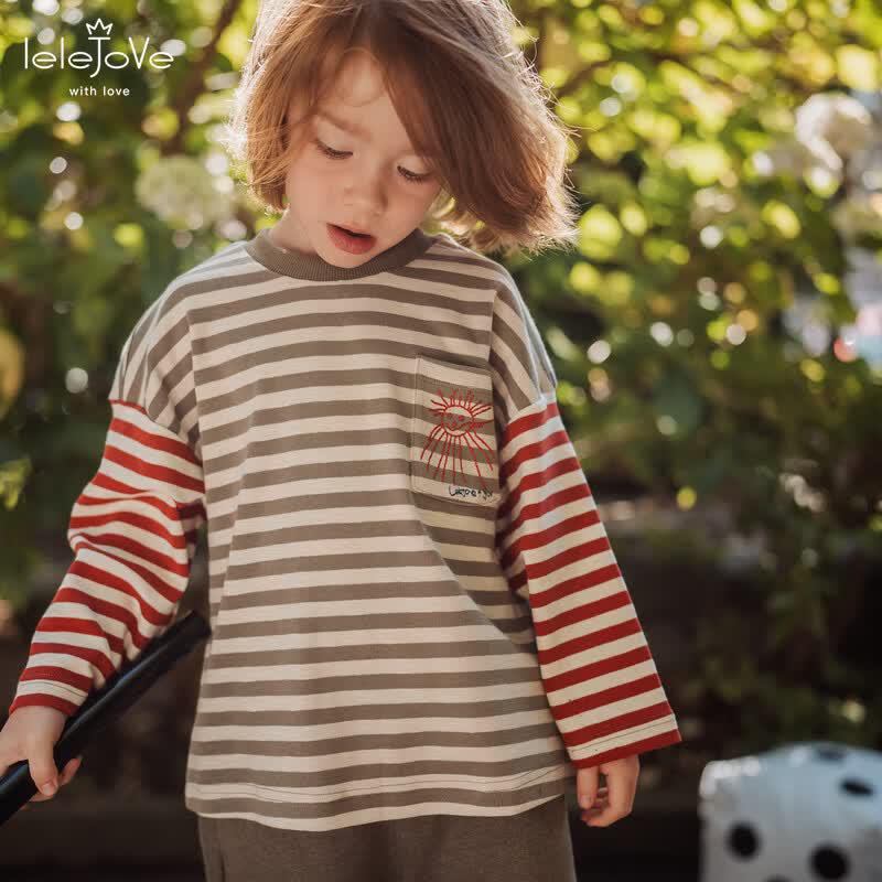 

LELE JOVE Kids Striped Long-Sleeve T-Shirt 120